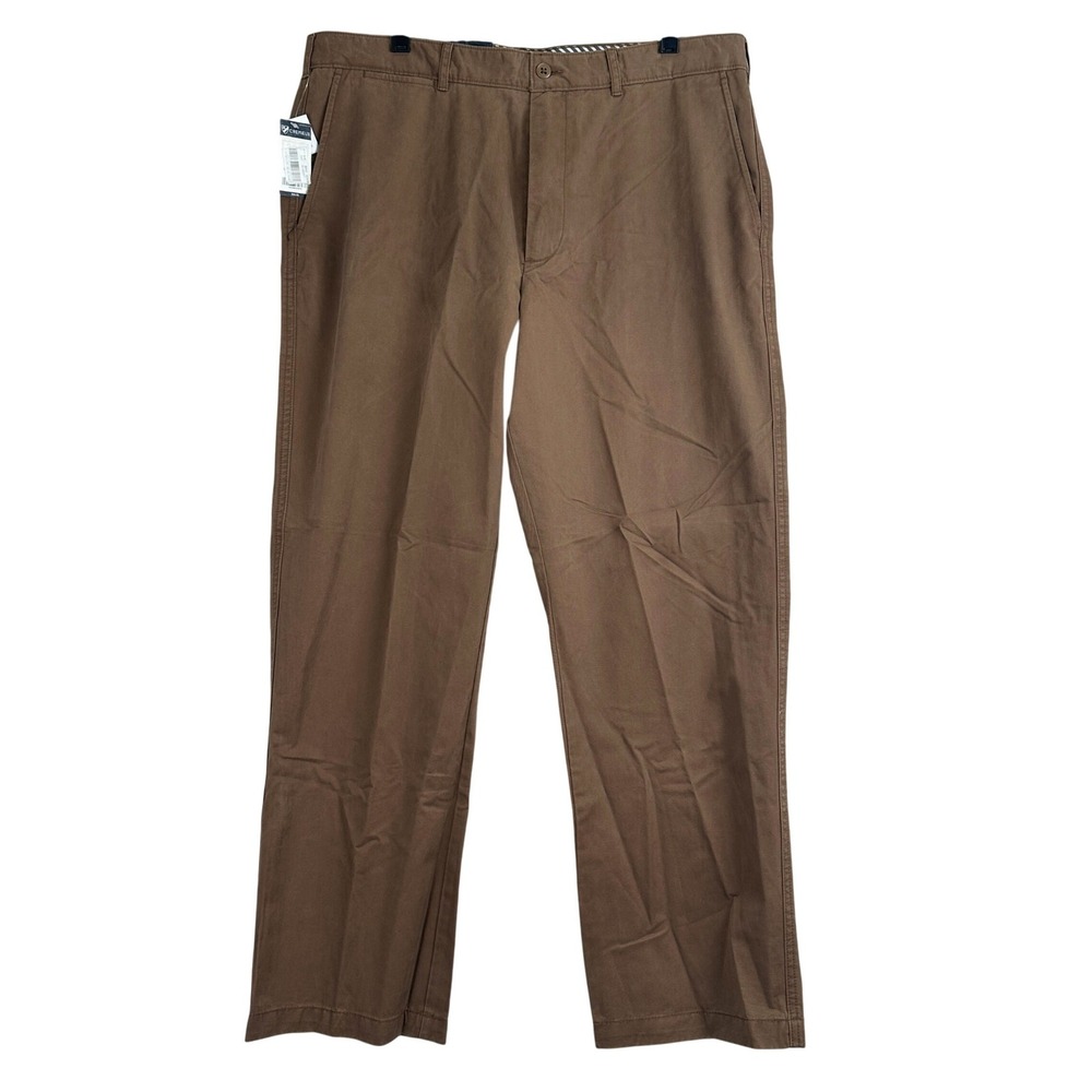 Cremieux Madison Chino Pants Mens 36x29 Brown Cotton Twill Classic Business